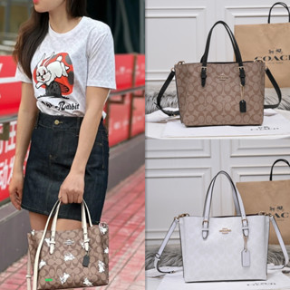 ของแท้ 💯%Coach ใหม่ Mollie tote tote bag กระเป๋าถือผู้หญิงใบเล็ก C4250