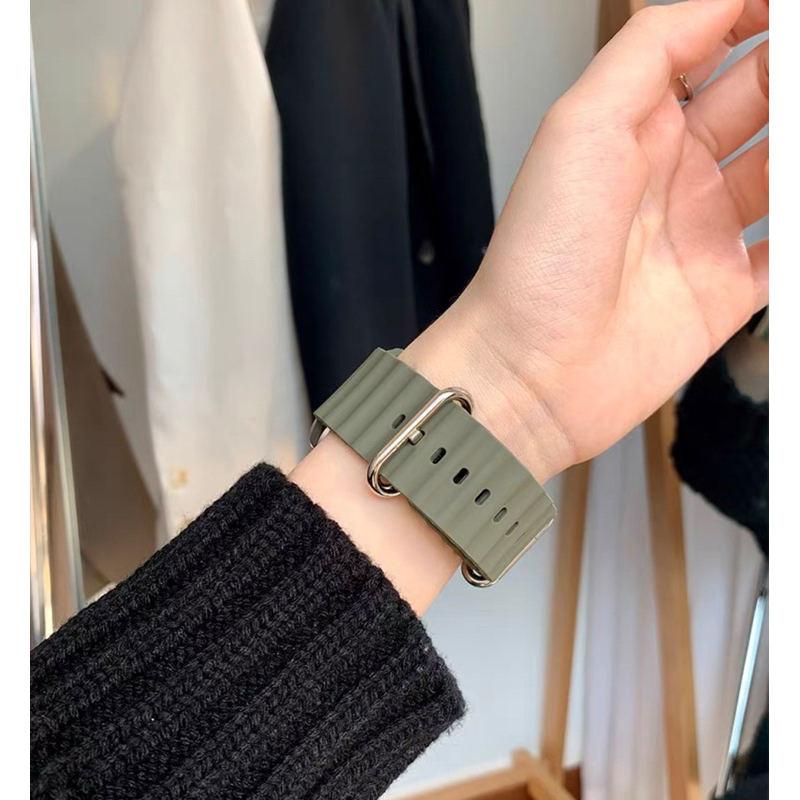 uT ยาง สีใหม่ สายนาฬิกา smart Watch11 10 9 8 ultra 7 6 5 4 3 2 1  Size 40/41/42mm 44/45/49mm strap smart watch สายiWatch ราคา ถูกที่สุด ดีลบีเคเค แกลเลอรีภาพที่ 7
