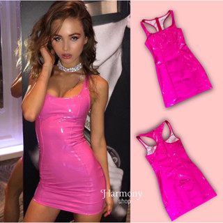 ราคาถูกที่สุด!! Harmony เดรสหนังLatex เข้ารูป pink