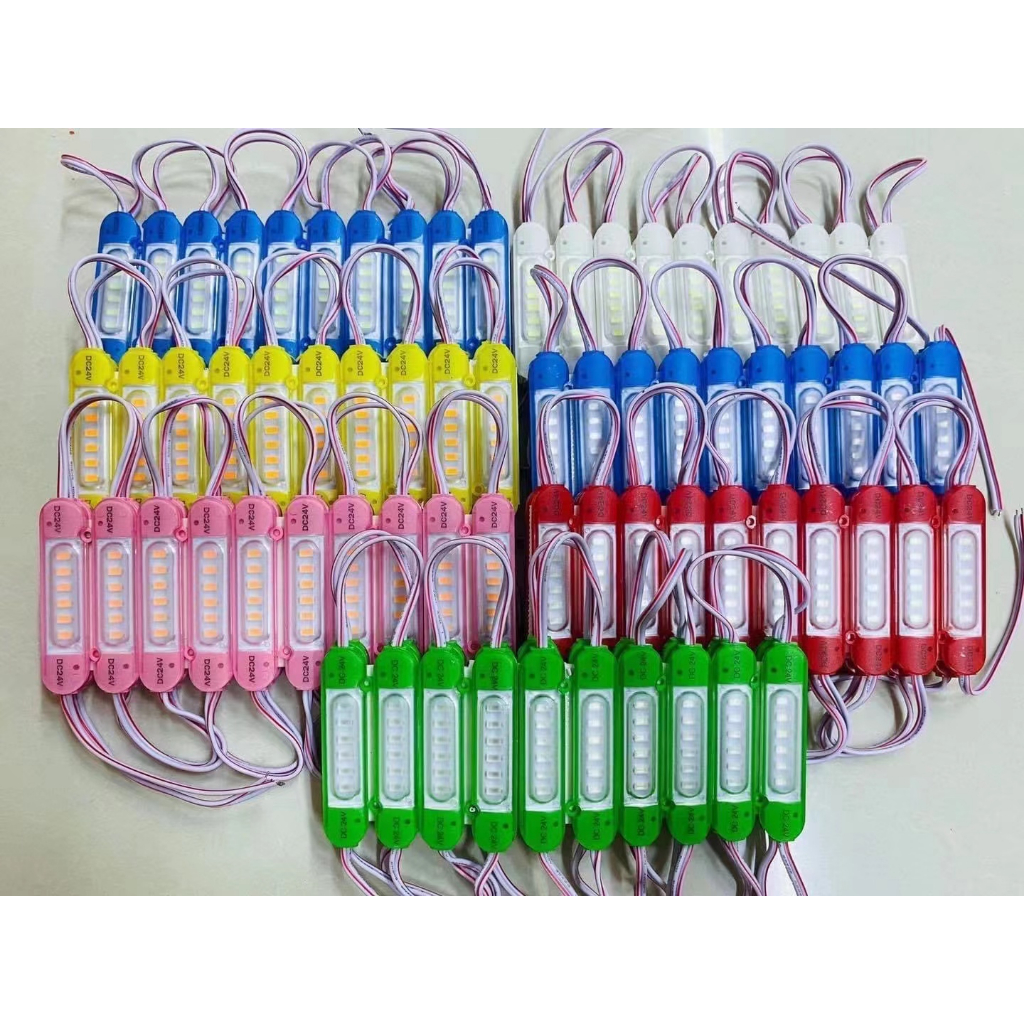 （1แถวมี10ชิ้น 140บาท)โมดูล5630 12v-24v ไฟส่องพื้น ส่องป้าย รถบรรทุก รถยนต์ รถมอเตอร์ไซ