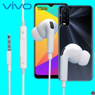 หูฟัง สมอลทอล์ค VIVO Aux 3.5 mm. In-Ear วีโว่ อินเอียร์ เสียงดี เบสหนัก เล่น-หยุดเพลง-เพิ่ม-ลดระดับเสียง Y20s