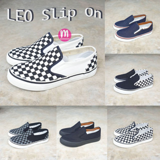 Leo ASI Slip-on รองเท้าผ้าใบ แบบสวม รองเท้าลีโอ ใส่ได้ทั้งชายหญิง ทรงสวย