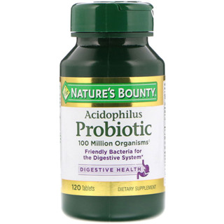 พร้อมส่ง🔥 Natures Bounty Acidophilus Probiotic 120 Tablets โพรไบโอติกส์ จุลินทรีย์ชนิดดี