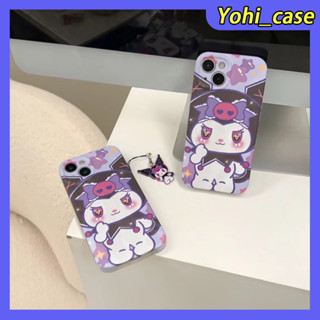 💕พร้อมส่ง💕iPhone 14 13 12 11 Pro Max เคส for เคสไอโฟน11 แฟชั่น บางเบาพกพาง่าย น่ารัก การ์ตูน kuromi พร้อมจี้ Case