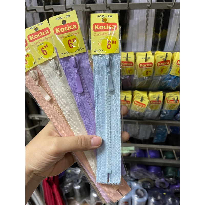 ซิปกระดูก 6 และ8นิ้ว ปิดท้าย (ถอดไม่ได้) ฟันเบอร์5 พร้อมส่ง✅