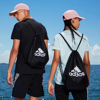 ADIDASกระเป๋าเป้ผู้ชายและผู้หญิง กระเป๋าหูรูด กระเป๋าหูรูดแบบพกพา กระเป๋าบาสเก็ตบอล