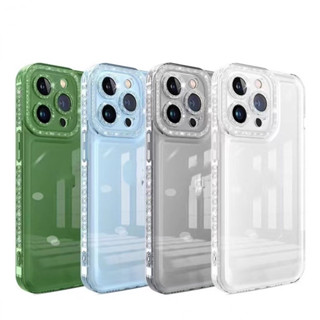 เคสDAIMOND หลังใสขอบกากเพชร VIVO V25(5G)/Y91c/Y1s/Y15s/Y01/Y01A