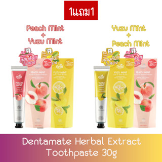 ( 1แถม1) Dentamate Extract Toothpaste 30g เดนตาเมท ยาสีฟันสมุนไพรสกัด 30กรัม