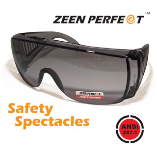 แว่นเซฟตี้ Safety Glasses ZEEN PERFECT มาตราฐาน ANSI Z87.1 รุ่น 9156W-Q กัน UV400 ป้องกันข้างพร้อมรูระบายอากาศ