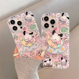 สอบถามก่อนกดสั่ง เคสหมา เคสไล่สี holder griptok ไอริง ผิวเงา ขอบนิ่ม เคสแข็ง เคสโทรศัพท์ สีชมพู ขอบนิ่มหลังแข็ง ผิวมัน