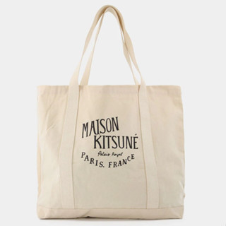 Maison Kitsune Palais Royal Tote Cotton Bag(White)**ของเเท้