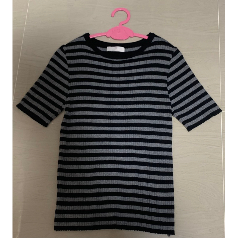 เสื้อไหมพรมลายริ้วงานป้าย AS STUDIO