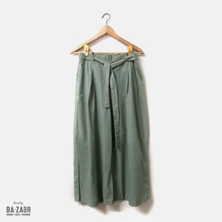 กางเกงขากว้าง ทรงฮากะมะ ผ้าฝ้าย Cotton Hakama Pants (มือหนึ่ง)