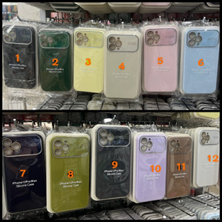 เคส โลโก้ กำมะหยี่ มีกระจกกันเลนส์กล้อง iPhone 13 13pro 13promax