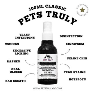 Pets Truly Colloidal Silver in Electrolyzed Water สเปรย์รักษาโรคผิวหนังสัตว์เลี้ยง โดยนวัตกรรมนาโนซิลเวอร์