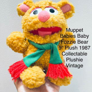 ตุ๊กตา หมี งานวินเทจ Muppet Babies Baby Fozzie Bear ขนาด9" Plush 1987 Collectable Plushie Vintage ลิขสิทธิ์แท้ 8/2023