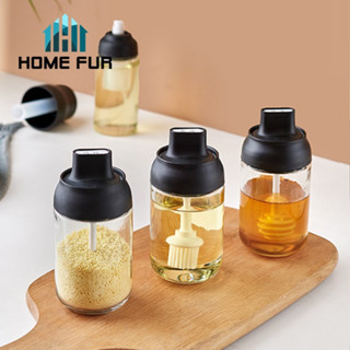 Home Fur ขวดโหลแก้วสําหรับใส่เครื่องปรุง กระปุกใส่เครื่องเทศ​ ราคาต่อขวด พร้อมช้อนตักในตัว