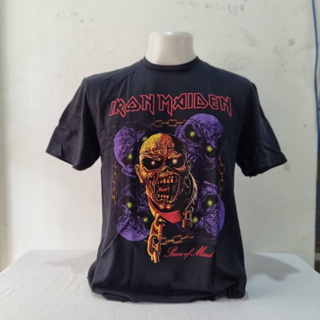 เสื้อวง Iron Maiden ลิขสิทธิ์แท้100% ลาย Piece of Mind Multi Head Eddie ป้าย Gildan