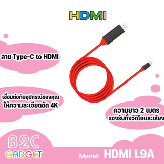 HDTV HDMI Type-C Cable 4K Adapter Cable forS8/S8+ s9 mate10 HDMI สำหรับ แอนดรอย์ ฉายภาพจากมือถือ ไปยังTV