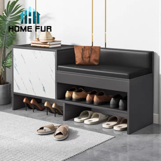 Home Fur ชั้นวางรองเท้า ตู้จัดเก็บรองเท้า พร้อมเบาะนั่งในตัว มีให้เลือก 3 ขนาด