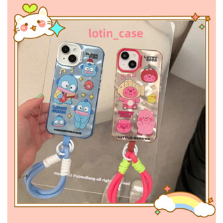 🎁ส่งของขวัญ🎁เคสไอโฟน สำหรับ 11 13 for iPhone Case 14 12 Pro Max แฟชั่น ด้วยเชือกเส้นเล็ก กันกระแทก ปกป้อง เคสโทรศัพท์