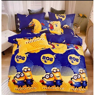 เซ็ตผ้าปูที่นอนรวมนวม ลายมินเนี่ยน Minions ครบเซ็ต 6 ชิ้น