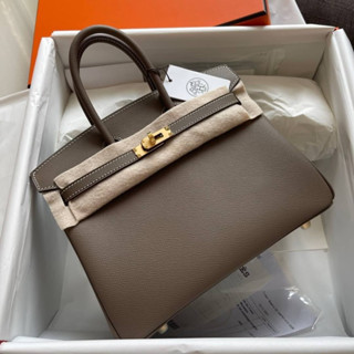 กระเป๋าสะพายข้าง #hermes25CM epsom in ETOUPE  COLOR FULL HANDMADE GOLD HARDWARE