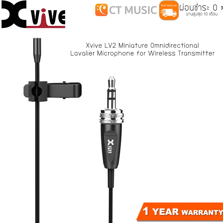 Xvive LV2 Miniature Omnidirectional Lavalier Microphone for Wireless Transmitter