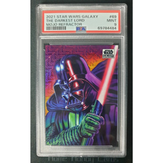 การ์ด 2021 Topps Chrome Star Wars Galaxy "The Darkest Lord" Mojo refractor /50 PSA 9