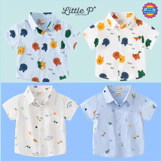 🌟🇹🇭 ส่งด่วน🌟 ใหม่ ! เสื้อเชิ้ตเด็กชาย เสื้อเด็กแขนสั้น อายุ​ 1-7 ปี By Little.P