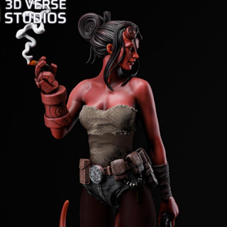 [โมเดลไม่ทำสี] Hellgirl 3D printing model