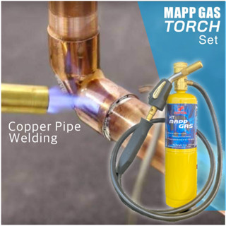 Fukkol  Bernzomatic Trigger Start Mapp Gas Torch Map Gas Torch Kit with1m Hose &amp; Flow Adjustment, Soldering Welding Torc