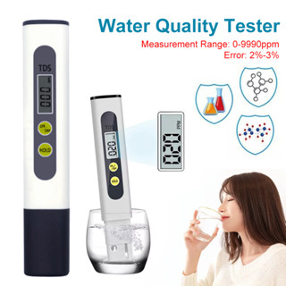 เครื่องทดสอบคุณภาพน้ำแบบพกพา TDS Meter ที่ถูกต้อง Titanium Alloy Probe 0-9990ppm ปากกาทดสอบน้ำสำหรับตู้ปลาน้ำดื่ม