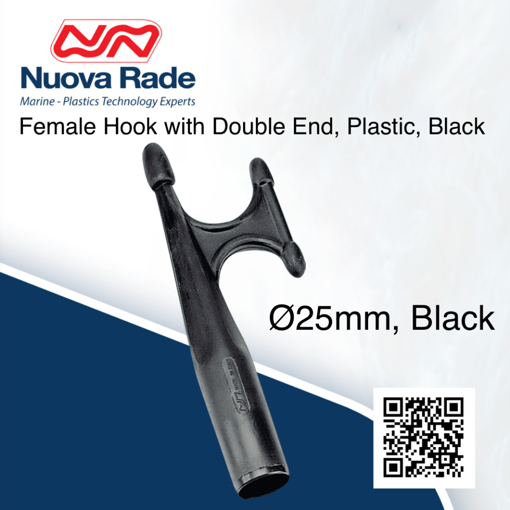 LALIZAS HOOK SPARE PLASTIC , FEM. W/2 ENDS, BLACK , 44249 / 44246