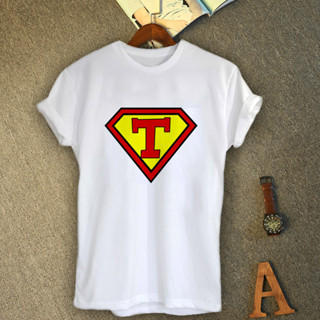 เสื้อยืดอักษรภาษาอังกฤษ ตัว T Superman