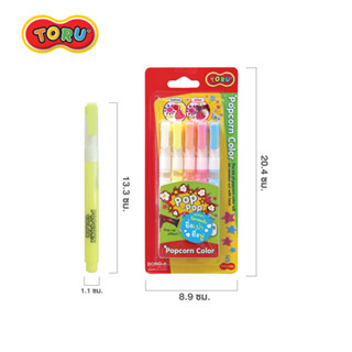 ปากกาป็อปคอร์น 5สี Toru Dong-A