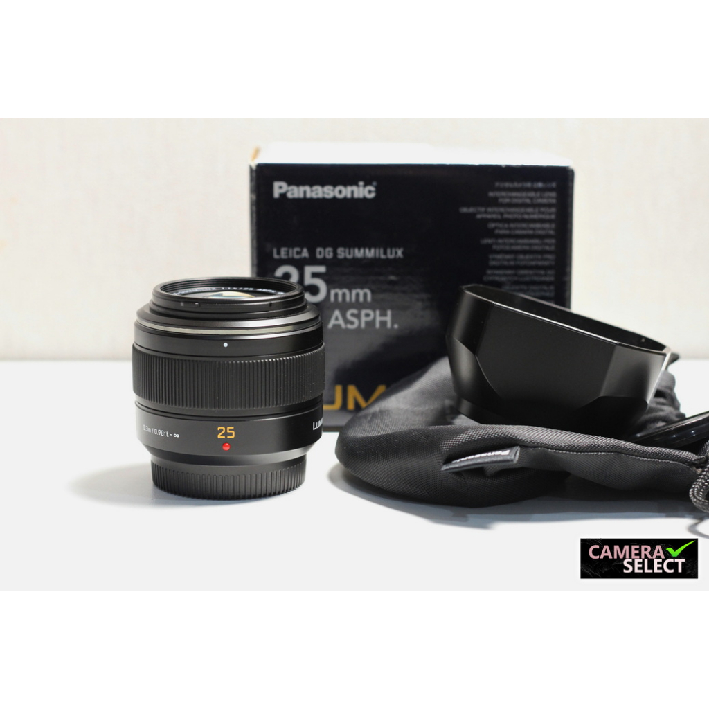 9.9(มือสอง)เลนส์ Panasonic Leica 25mm f1.4 DG Summilux ASPH สภาพสวย ครบกล่อง