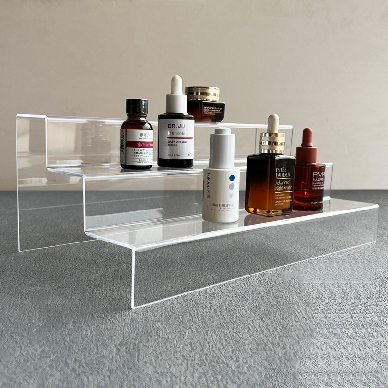 ชั้นวางของอะคริลิค แบบบันได3ชั้น 15/20/25/30ซม. ชั้นวางโมเดล ชั้นวางอะคริลิคใส สำหรับ จัดระเบียบบนโต๊ะ วางของ วางโมเดล - รูปที่ 5
