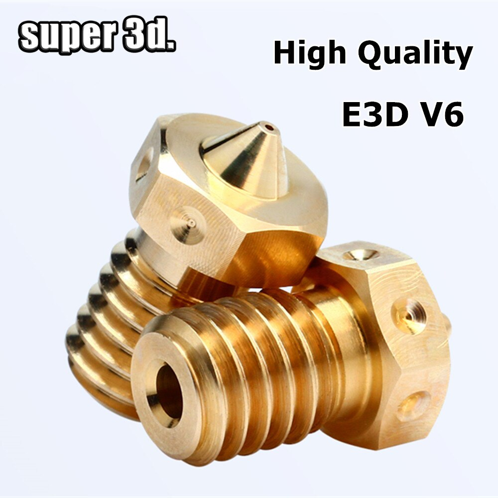3D Printer Parts Copper Brass Nozzle V6 For 1.75mm Filament High-precision E3D V6 V5 Nozzles Extrude