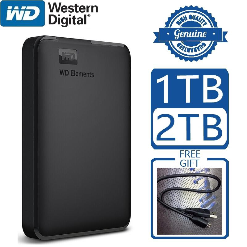 External Harddisk 2TB/1TB Western Digital ฮาร์ดดิสพกพา ฮาร์ดไดรฟ์ภายนอก HDD USB3.0 ของแท้ประกันศูนย์ไทย 3ปี