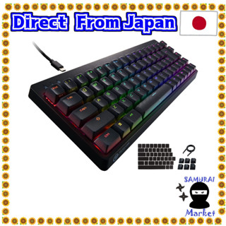 【Direct From Japan】 ELECO Gaming Keyboard V-CUSTOM VK300S Wired RGB numeric keLless 65%size Mechanical Neo Clutch Key Cap Silver Axis Speed ​​Linear USB Port TK-VK300SBK