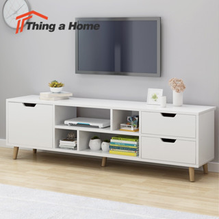 Thing a Home ชั้นวางทีวี ตู้วางทีวีมินิมอล พร้อมชั้นวางของด้านล่าง พร้อมส่ง