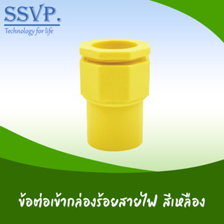 ข้อต่อเข้ากล่องร้อยสายไฟ สีเหลืองรหัส 564-2  ขนาด 1/2" (แพ็ค 10 ตัว)