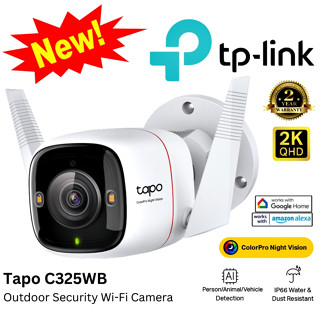 ⚡️กล้องวงจรปิดไร้สาย⚡️TP-LINK (Tapo C325WB) 4MP 2K QHD ColorPro Night Vision Outdoor Security Wi-Fi Camera