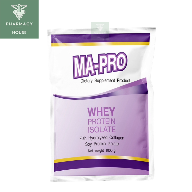 ** หมดอายุ 07/12/2025 ** MAPRO MA-PRO Whey Protein Isolate 1,000 g. มาโปร  *** ชนิดถุง ***