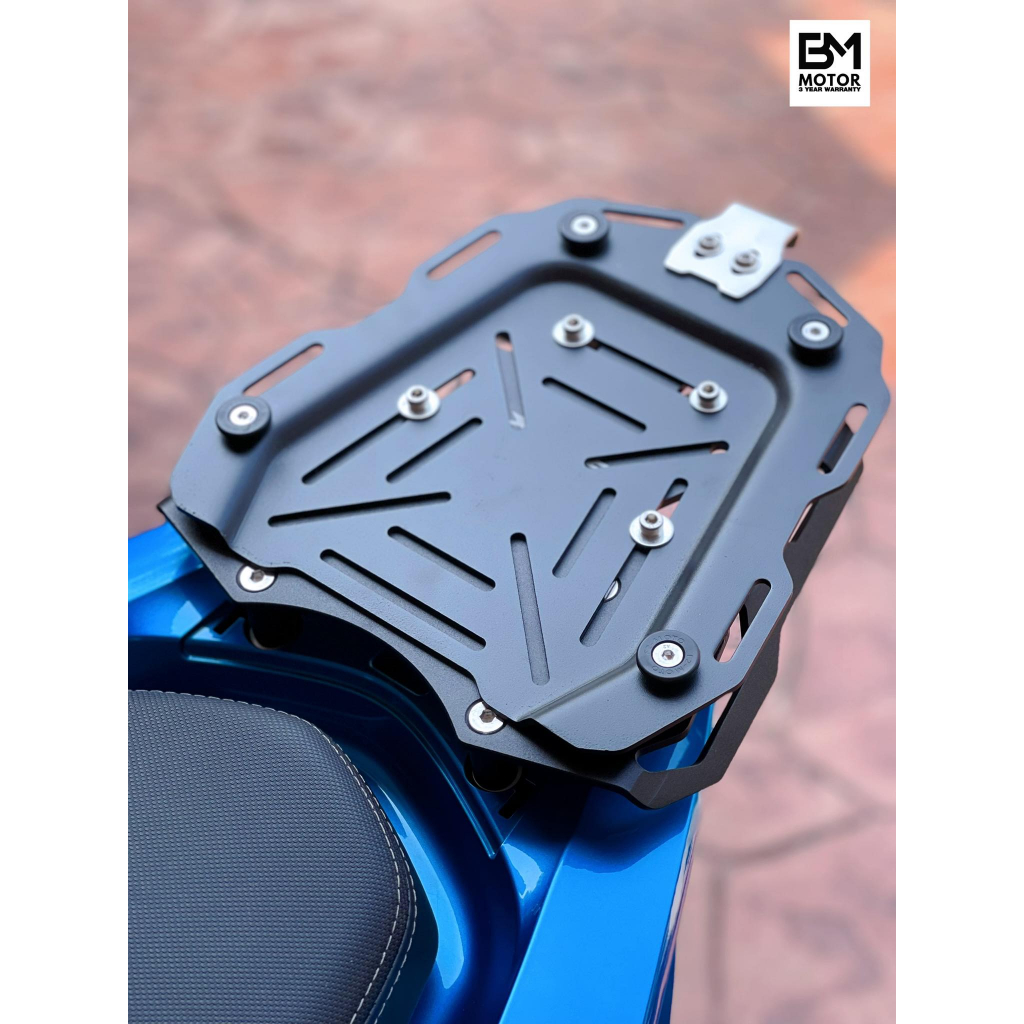 ถาดกล่องอลูมิเนียม/พร้อมชุดน็อตBMMOTORใส่ได้3ขนาด45/55/65ลิตร