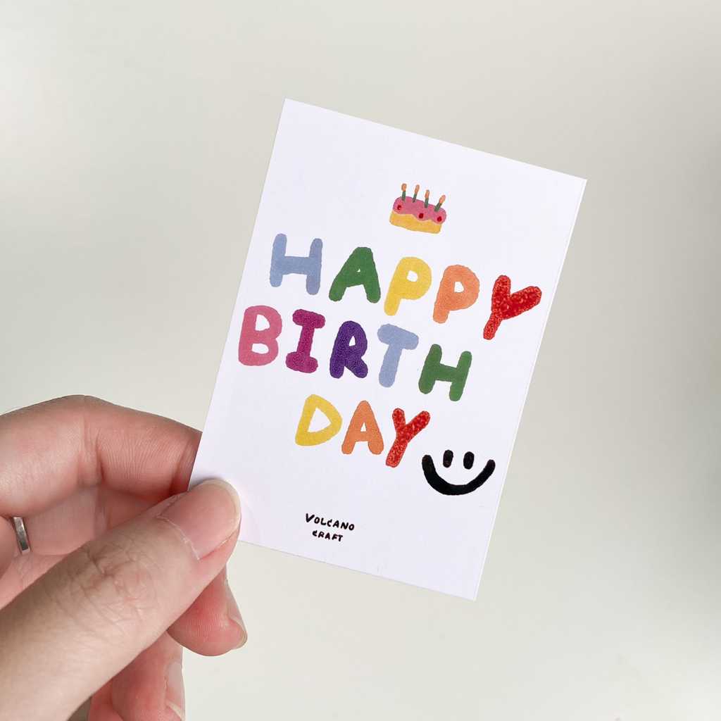 การ์ดวันเกิด Birthday card (ลอกออกเป็นสติ๊กเกอร์ได้)