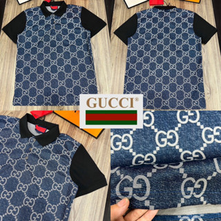 GUCCI POLO SHIRT UNISEX 💙🖤 เสื้อโปโล Gucci 🏷️Hiend 1:1 cotton 💯 ร้านค้าจัดส่งไว