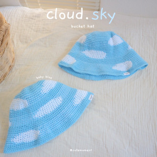 Cloud . Sky หมวกไหมพรมถักลายท้องฟ้าก้อนเมฆ