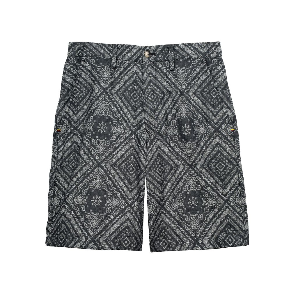 TAKEO KIKUCHI กางเกงขาสั้น DUNGAREE JACQUARD SHORTS